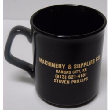 Vtg 1980s Japan Komatsu DOZER CONSTRUCTION EQUIPMENT Advertising Coffee Cup Mug