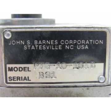 John S. Barnes PFG-10-10A3 Fixed Displacement Rotary Gear Hydraulic Pump