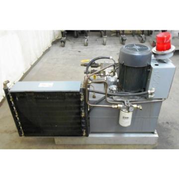 HALDEX HYDRAULIC PUMP W/ 5HP DAYTON MODEL 667420 MOTOR, AND 4F357 HEAT EXCHANGER