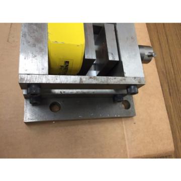 Enerpac RSM300 30 Ton 1/2 inch stroke Hydraulic Cylinder mounted in press