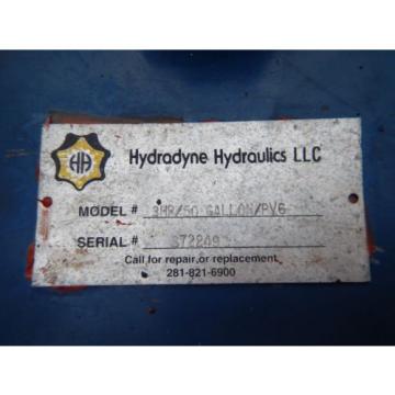 Hydradyne Hydraulic Pump Unit 3 Hp 50 Gallon PV6 Heat Exchanger 208-230/460V