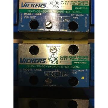 Vickers  Hydraulic Valves, Valve Coil, and Valve Manifold