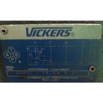 VICKERS HYDRAULIC VALVE DGMX2 3 PA BW B 40