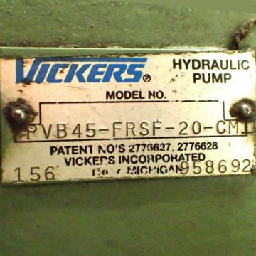 INDUSTRIAL HYDRAULIC POWER PACK UNIT w/ VICKERS PUMP 45GPM 2500PSI PVB45-FRSF-20