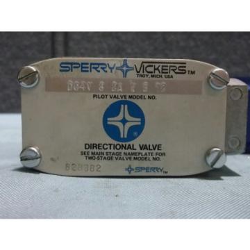 Used Sperry Vickers DG4V 3 2A W B 12 Pilot/Directional Valve 110-120VAC 50/60Hz