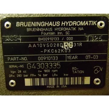 Brueninghaus Hydromatik Rexroth Hydraulic pumps AA10VS028DRG31R-PKC62K03_00910133