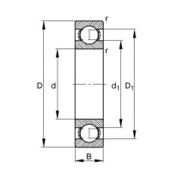 FAG Deep groove ball bearings - 16017