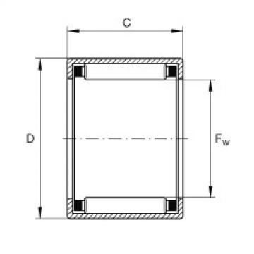 FAG Drawn cup needle roller bearings with open ends - SCE1812