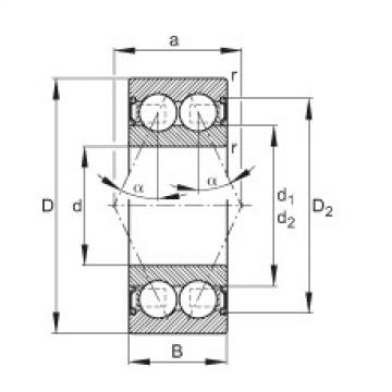 FAG Angular contact ball bearings - 3200-B-2RS-TVH