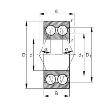 FAG Angular contact ball bearings - 3208-BD-XL