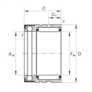 FAG Needle roller/axial ball bearings - NX15-Z-XL