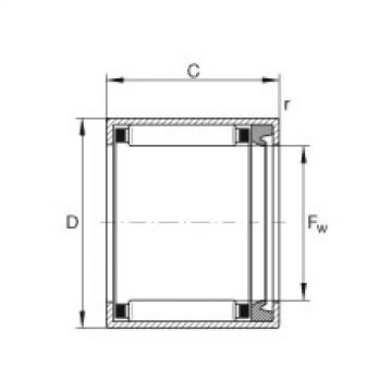 FAG Drawn cup needle roller bearings with open ends - HK2018-RS