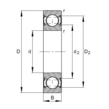 FAG Deep groove ball bearings - 6208-C-2HRS