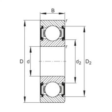 FAG Deep groove ball bearings - 6308-C-2BRS