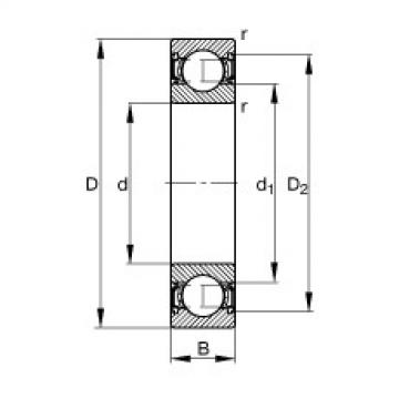 FAG Deep groove ball bearings - S61701-2RSR