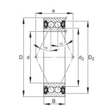 FAG Angular contact ball bearings - 3806-B-2RZ-TVH