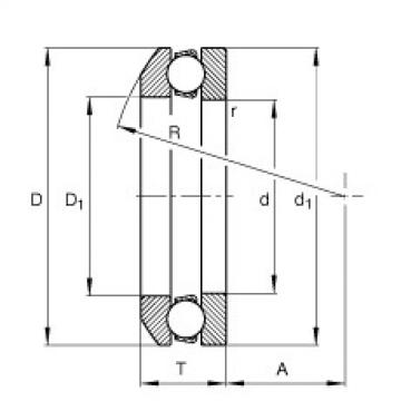 FAG Axial deep groove ball bearings - 53201 + U201