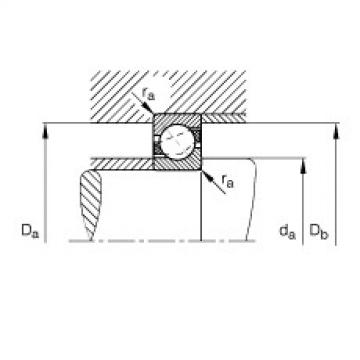 FAG Angular contact ball bearings - 71807-B-TVH