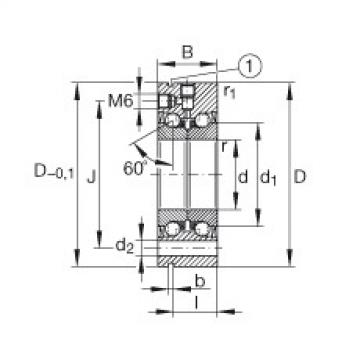 FAG Axial angular contact ball bearings - ZKLF30100-2RS-XL