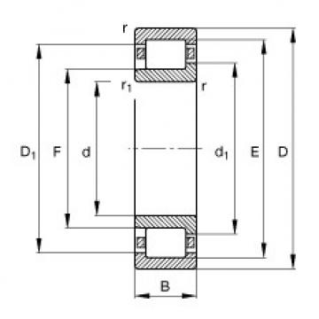 FAG Cylindrical roller bearings - NJ208-E-XL-TVP2