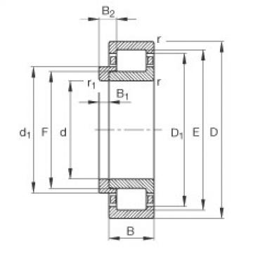 FAG Cylindrical roller bearings - NJ2204-E-XL-TVP2 + HJ2204-E