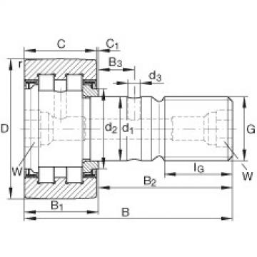 FAG Stud type track rollers - PWKR62-2RS-RR-XL