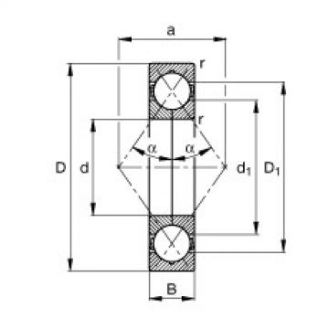 FAG Four point contact bearings - QJ217-XL-MPA