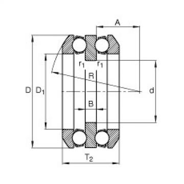 FAG Axial deep groove ball bearings - 54322-MP + U322