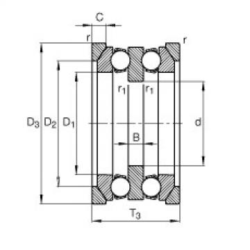 FAG Axial deep groove ball bearings - 54215 + U215