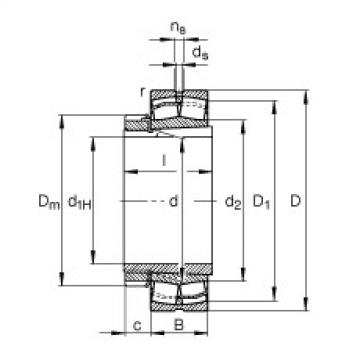 FAG Spherical roller bearings - 21311-E1-XL-K + H311