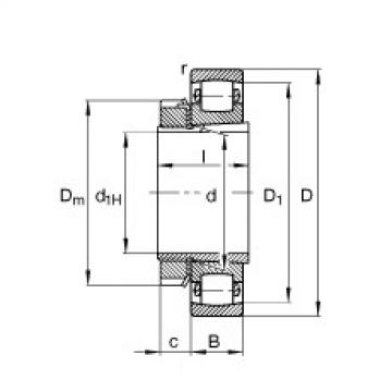 FAG Barrel roller bearings - 20209-K-TVP-C3 + H209