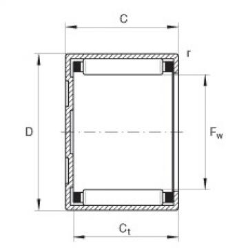 FAG Drawn cup needle roller bearings with closed end - BK3520