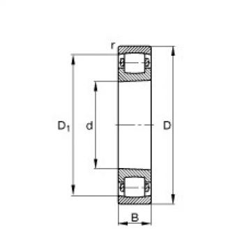 FAG Barrel roller bearings - 20208-K-TVP-C3