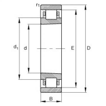 FAG Cylindrical roller bearings - N1022-K-M1-SP