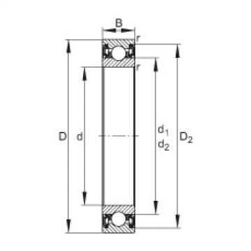 FAG Deep groove ball bearings - 61819-2RZ-Y