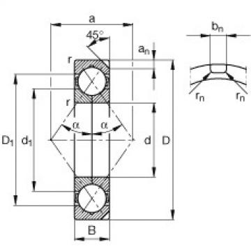 FAG Four point contact bearings - QJ1021-N2-MPA