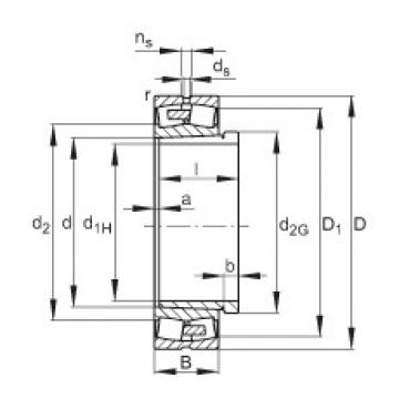 FAG Spherical roller bearings - 23172-BEA-XL-K-MB1 + AH3172G-H