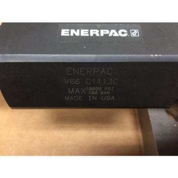 Enerpac RSM300 30 Ton 1/2 inch stroke Hydraulic Cylinder mounted in press