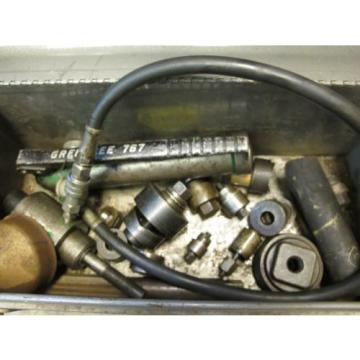 Greenlee Hydraulic Hand Pump 767 With assorted extras Tested Works.