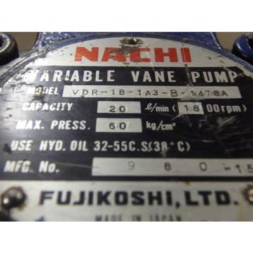 Nachi Variable Vane Pump Motor_VDR-1B-1A3-B-1478A_UVD-1A-A3-1.5-4-1498A_LTF70NR