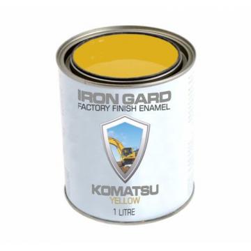 IRON GARD 1L Enamel Paint KOMATSU YELLOW Excavator Auger Loader Skid Bucket Dig