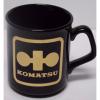 Vtg 1980s Japan Komatsu DOZER CONSTRUCTION EQUIPMENT Advertising Coffee Cup Mug