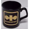 Vtg 1980s Japan Komatsu DOZER CONSTRUCTION EQUIPMENT Advertising Coffee Cup Mug