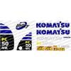 KOMATSU PC50MR DIGGER DECAL STICKER SET #1 small image