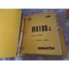 KOMATSU WA180-3 WHEEL LOADER SHOP MANUAL S/N A80001 &amp; UP #1 small image