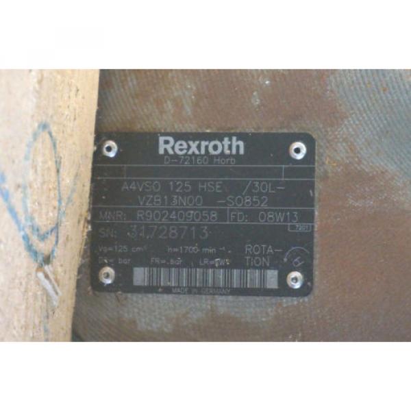 Origin REXROTH A4VSO 125 HSE DISPACEMENT pumps A4VSO125HSE #8 image