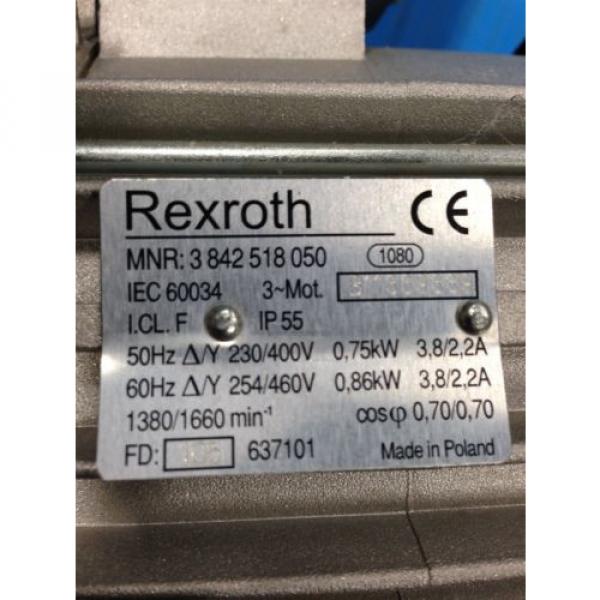REXROTH 3 842 518 050 AC MOTOR Origin NO BOX I2 #2 image