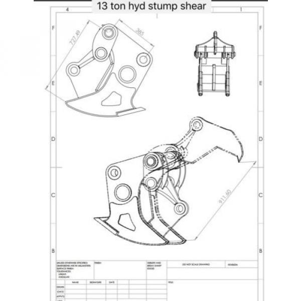 13 Ton Excavator Tree Stump Shear - Root Shear Root Harvester  CAT JCB KOMATSU #7 image