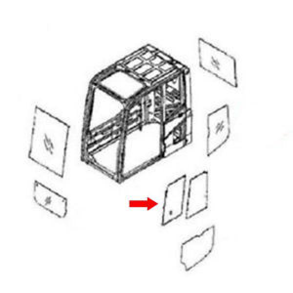 20Y-54-52850 Front Door Slider Glass fits Komatsu Excavator PC400LC-7 PC270LC-7 #1 image