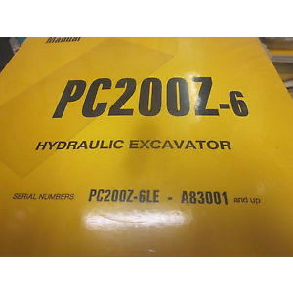 Komatsu PC200Z-6 Hydraulic Excavator Repair Shop Manual S/N A83001-Up #1 image